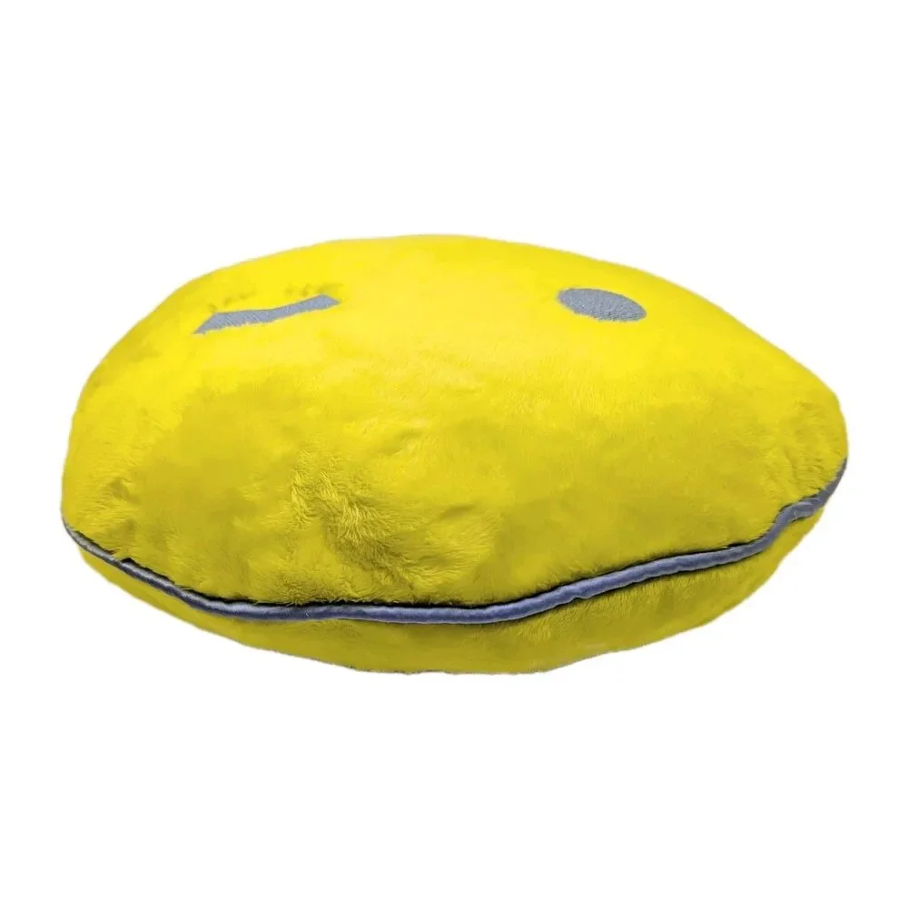 Lot Of Two Round Emoji Plush Pillows Yellow Neon 